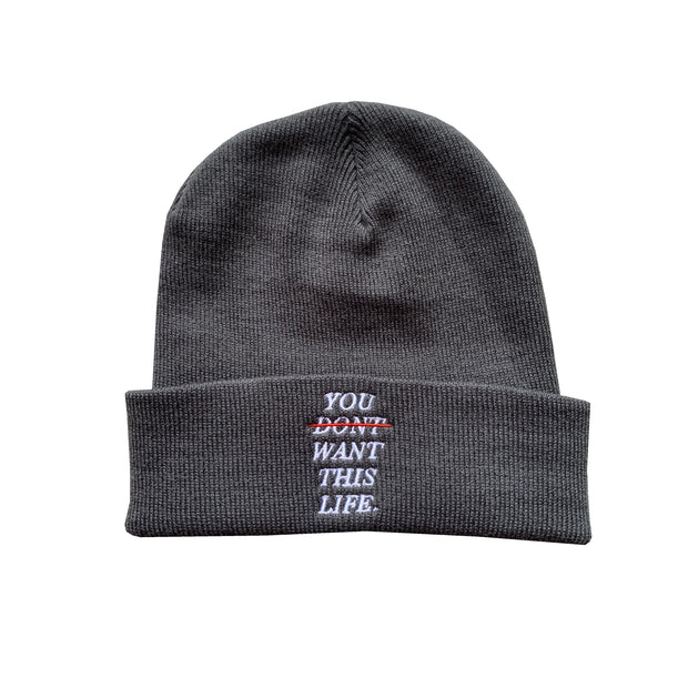 Grey Redline Beanie - YDWTL