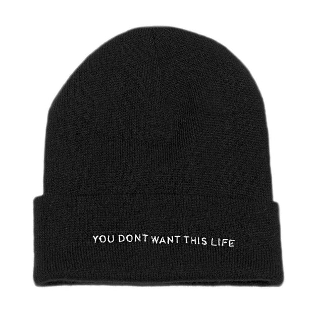 YDWTL Black Text Beanie - YDWTL