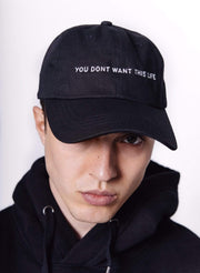 Text Black Dad Hat - YDWTL